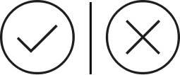 Símbolos Sí/No Correcto/Incorrecto