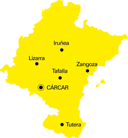Carcar en el mapa de Navarra