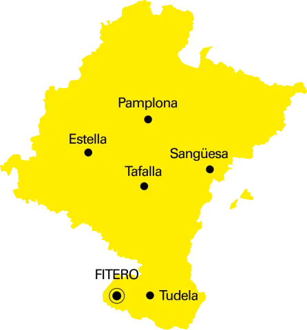 Fitero en el mapa de Navarra
