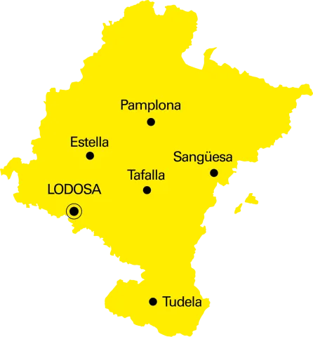 Lodosa el mapa de Navarra