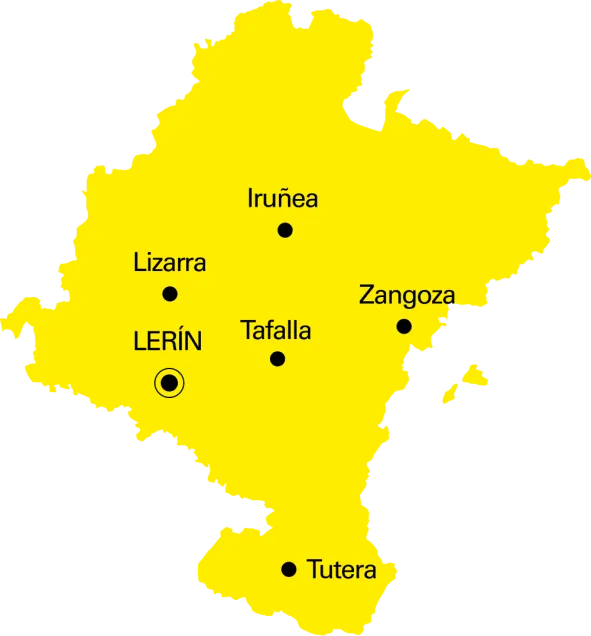 Lerín en el mapa de Navarra