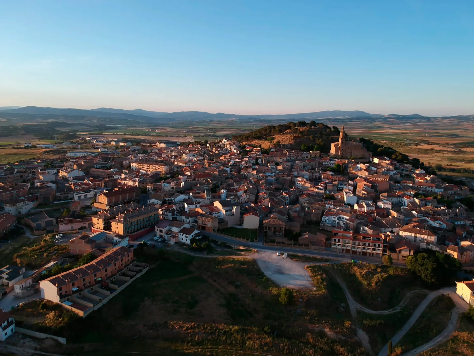 Vista aérea de Larraga